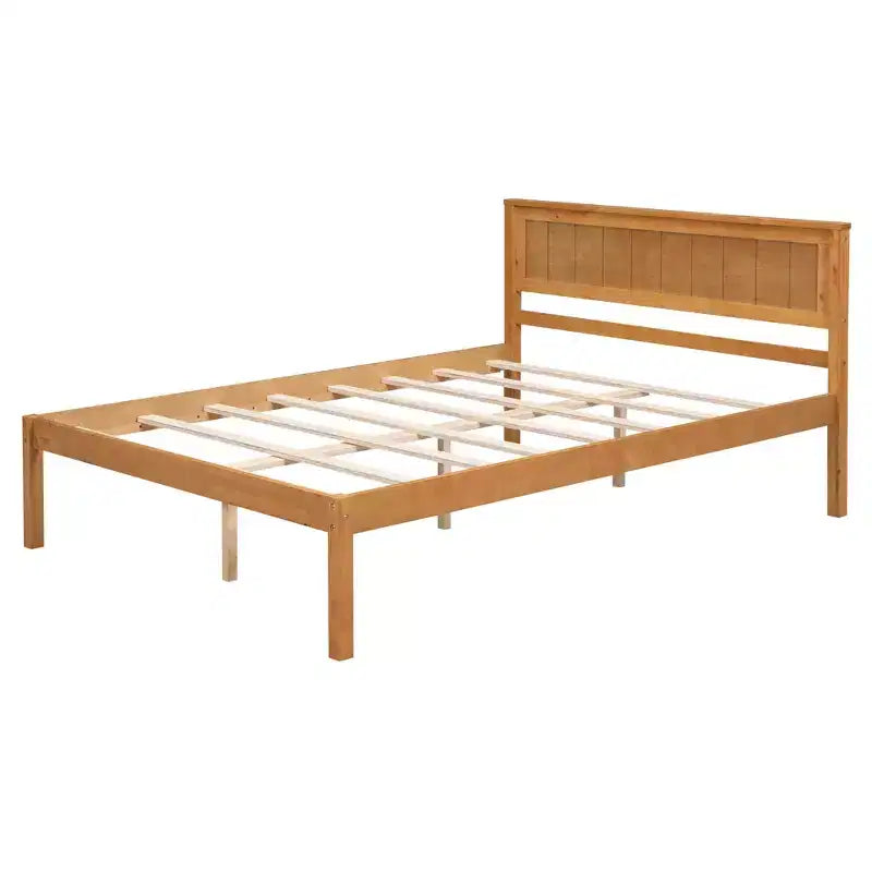 ModernLuxe - Struttura letto a piattaforma in legno matrimoniale/queen/king size con testiera 4W