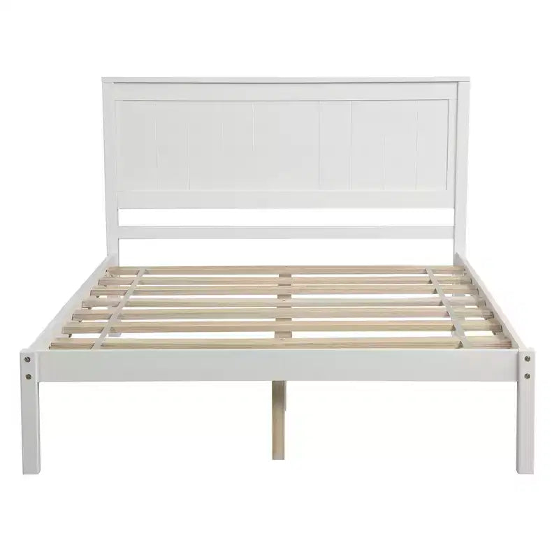 ModernLuxe - Struttura letto a piattaforma in legno matrimoniale/queen/king size con testiera 4W