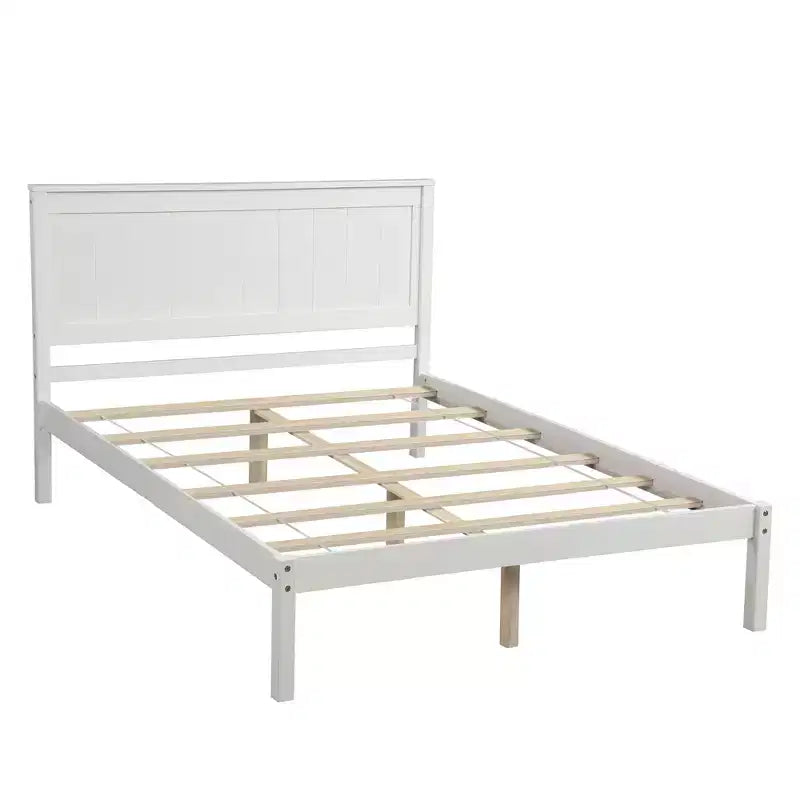 ModernLuxe - Struttura letto a piattaforma in legno matrimoniale/queen/king size con testiera 4W