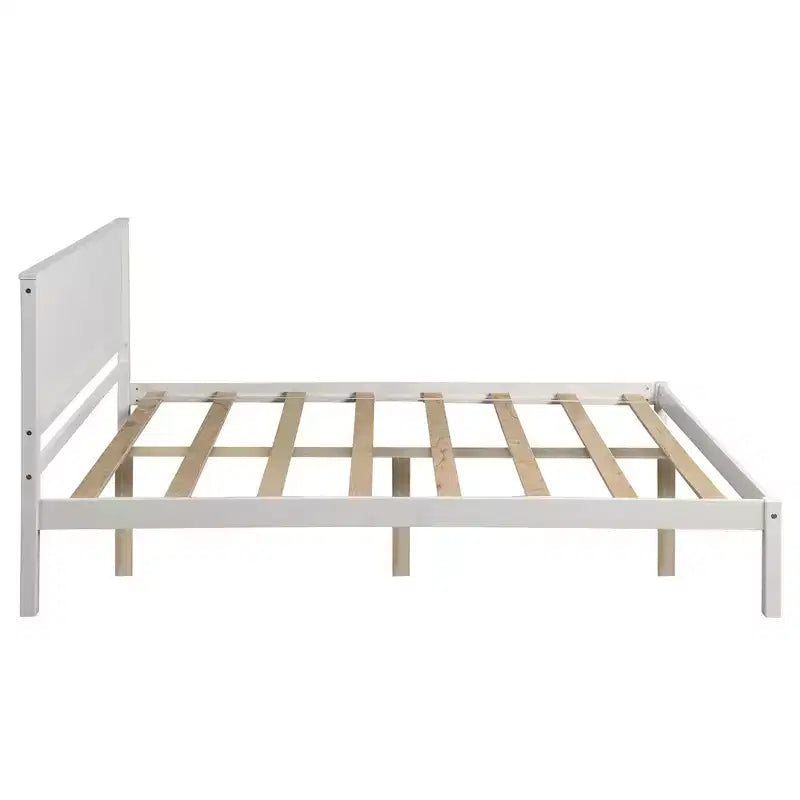 ModernLuxe - Struttura letto a piattaforma in legno matrimoniale/queen/king size con testiera 4W