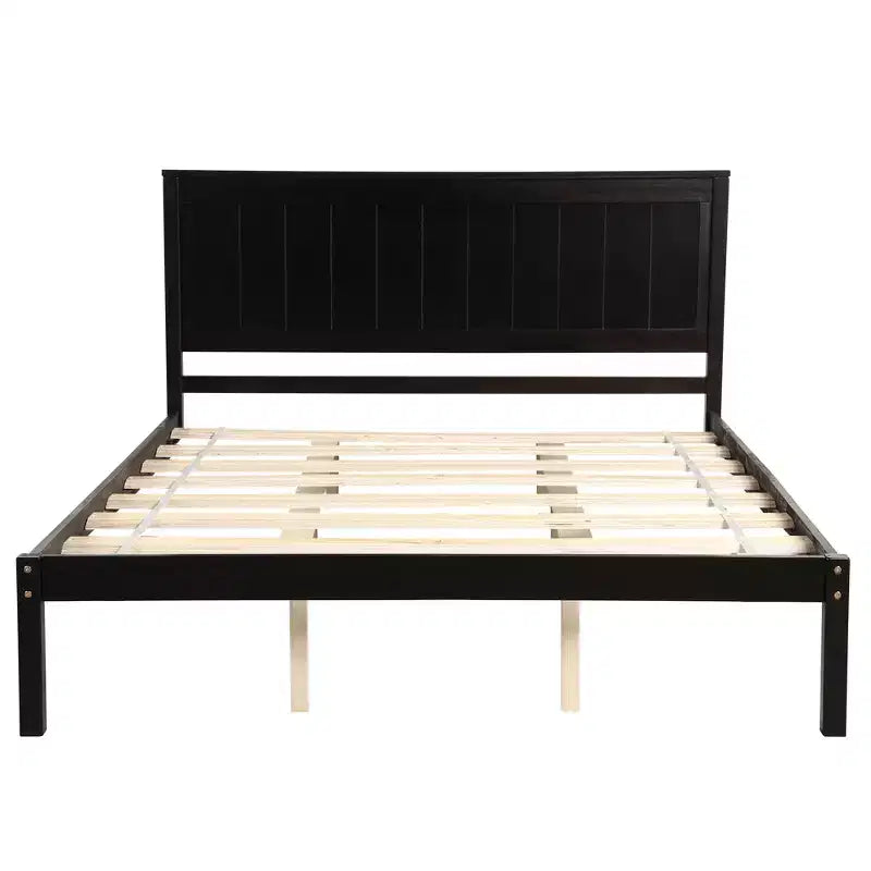 ModernLuxe - Struttura letto a piattaforma in legno matrimoniale/queen/king size con testiera 4W