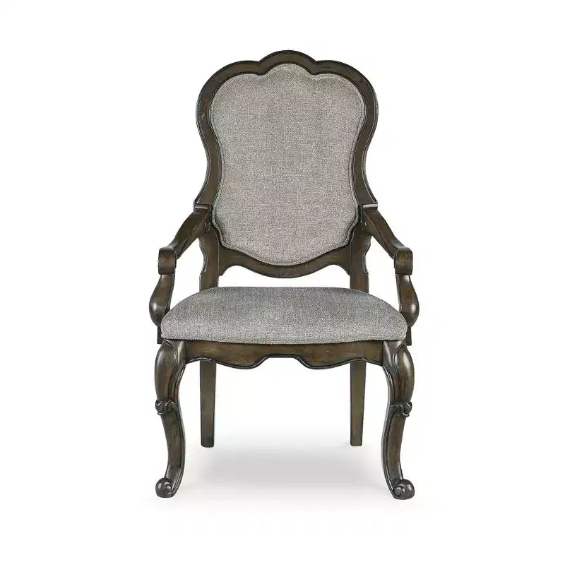 Signature Design by Ashley Maylee, sedia da pranzo con braccioli, set da 2, marrone scuro