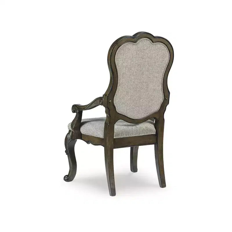 Signature Design by Ashley Maylee, sedia da pranzo con braccioli, set da 2, marrone scuro