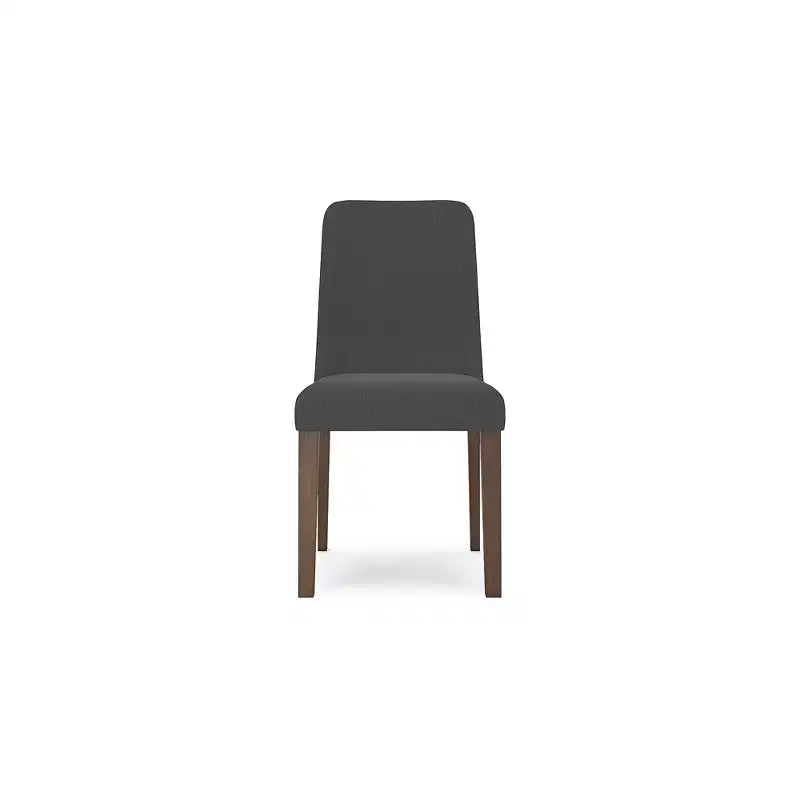 Signature Design by Ashley Lyncott, sedia da pranzo contemporanea imbottita con cuscino in schiuma, set da 2, grigio scuro e marrone