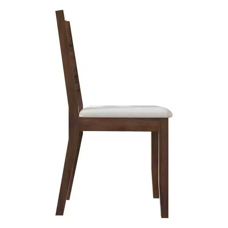 Sedia da pranzo in legno ChaletPosh con rivestimento grigio caldo (set da 2)