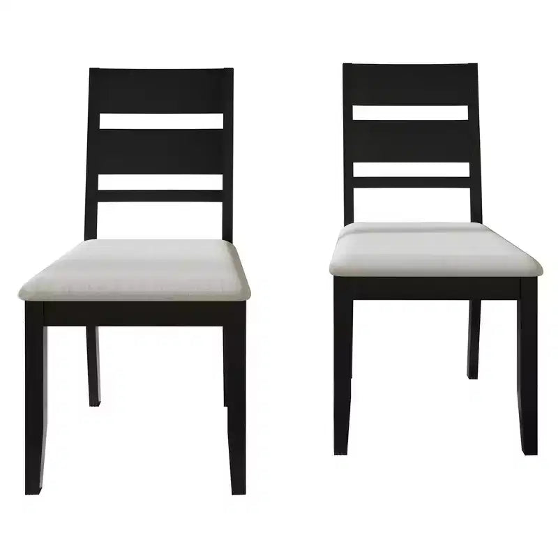 Sedia da pranzo in legno ChaletPosh con rivestimento grigio caldo (set da 2)