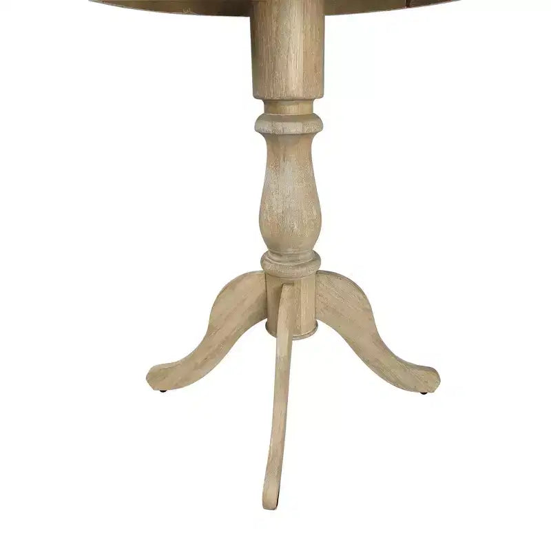 Carolina Living Salem Tavolino da bar rotondo con piedistallo in legno naturale Driftwood