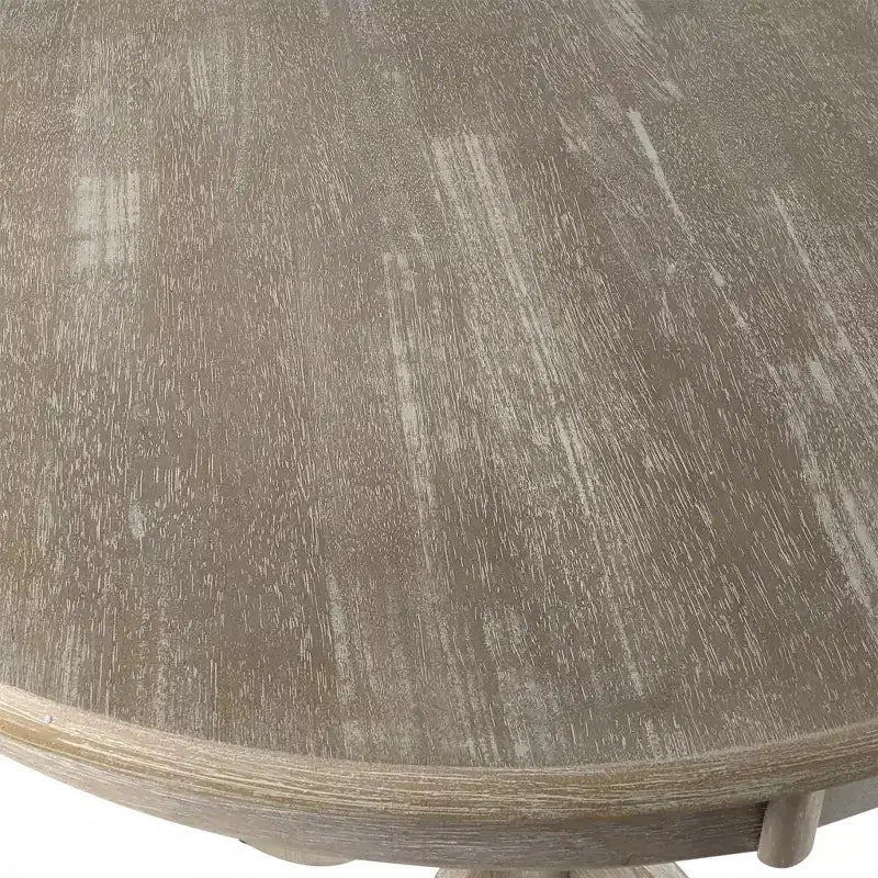 Carolina Living Salem Tavolino da bar rotondo con piedistallo in legno naturale Driftwood