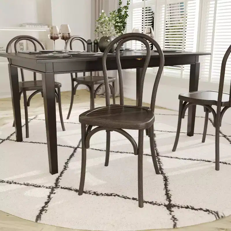 Sedia Thonet Emma e Oliver effetto legno resistente alle intemperie in resina per interni ed esterni