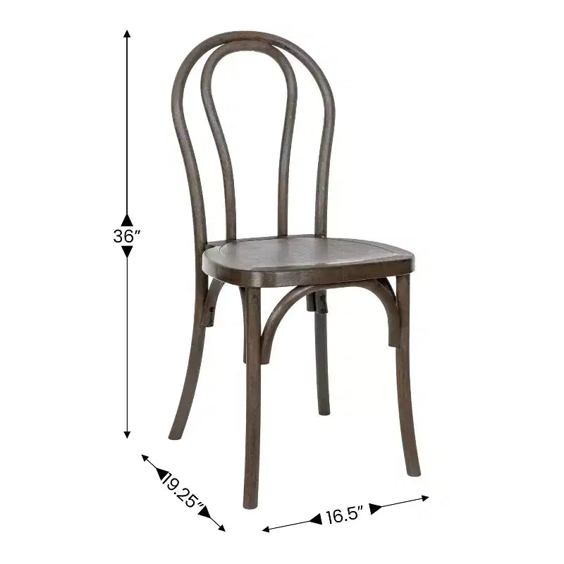 Sedia Thonet Emma e Oliver effetto legno resistente alle intemperie in resina per interni ed esterni