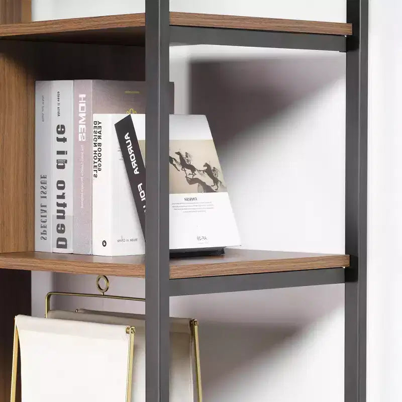Libreria EUREKA ERGONOMIC Napa in legno, con mobiletto inferiore e ripiani regolabili