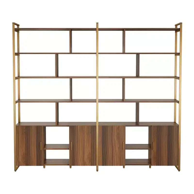 Libreria EUREKA ERGONOMIC Napa in legno, con mobiletto inferiore e ripiani regolabili