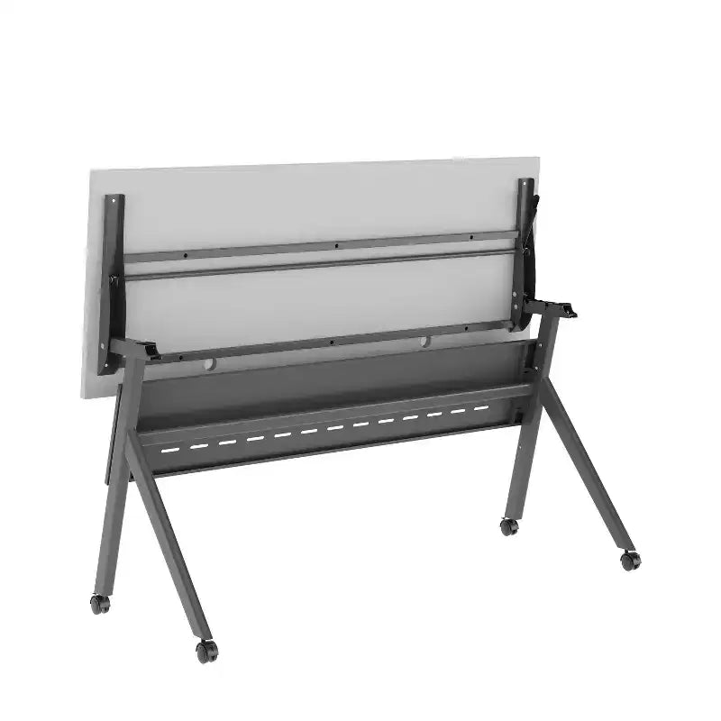 Tavolo da addestramento Flash Furniture Davis impilabile e ribaltabile per uso commerciale, con gambe a Y, pannello frontale, piano del tavolo e struttura
