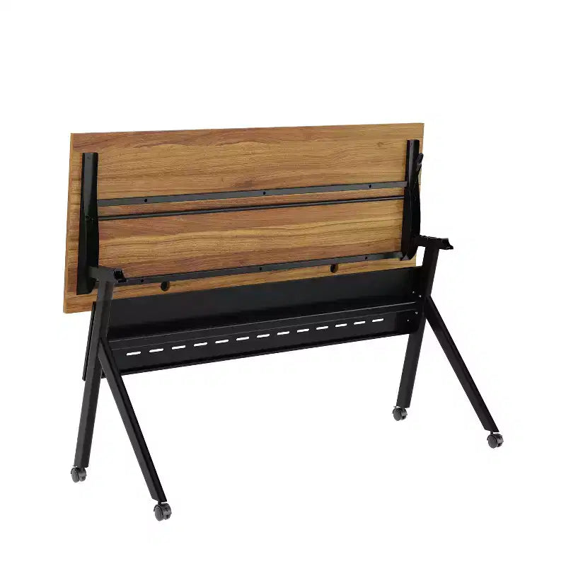 Tavolo da addestramento Flash Furniture Davis impilabile e ribaltabile per uso commerciale, con gambe a Y, pannello frontale, piano del tavolo e struttura