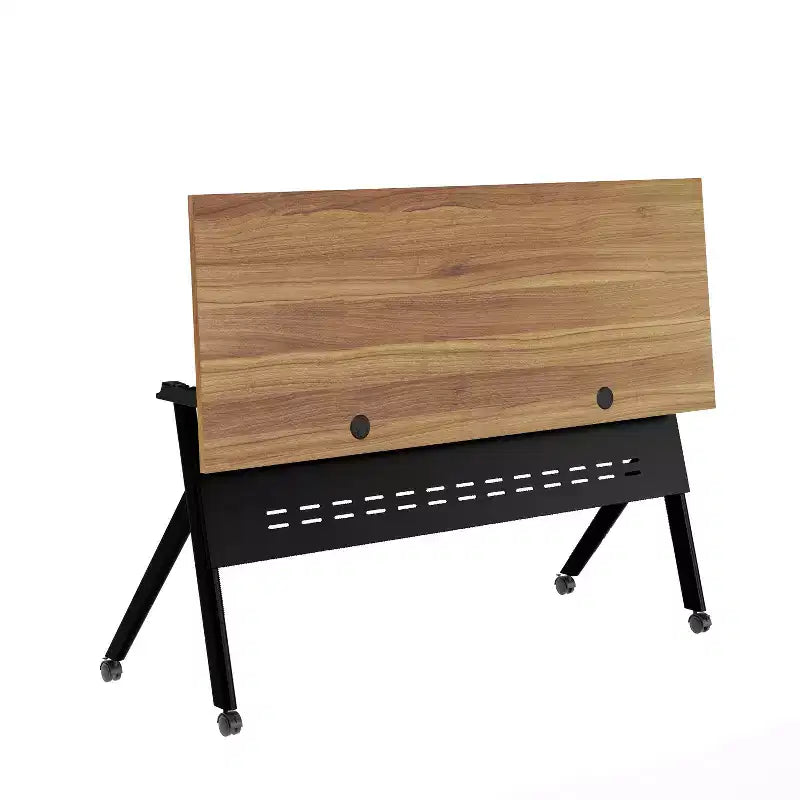 Tavolo da addestramento Flash Furniture Davis impilabile e ribaltabile per uso commerciale, con gambe a Y, pannello frontale, piano del tavolo e struttura