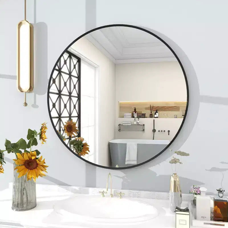 Specchio decorativo rotondo a parete HOMLUX 24/30, specchio da bagno per ingresso