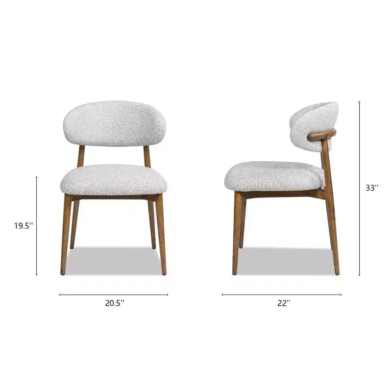 Jennifer Taylor Home Locke Sedia da pranzo moderna imbottita con struttura in legno, 20.5"