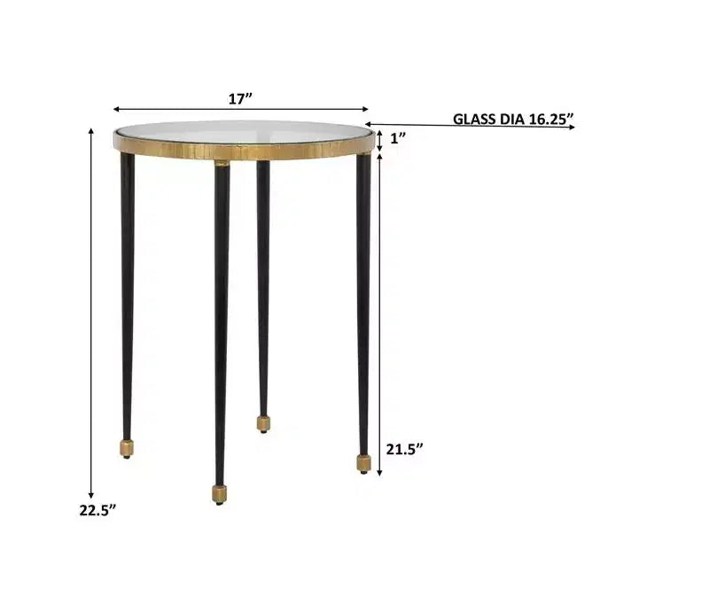Tavolino Uttermost Stiletto color oro anticato