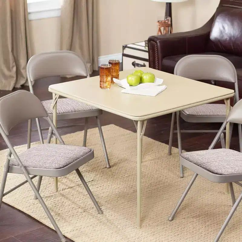 Tavolo pieghevole quadrato MECO Sudden Comfort 34 x 34 pollici in metallo per sala da pranzo/gioco