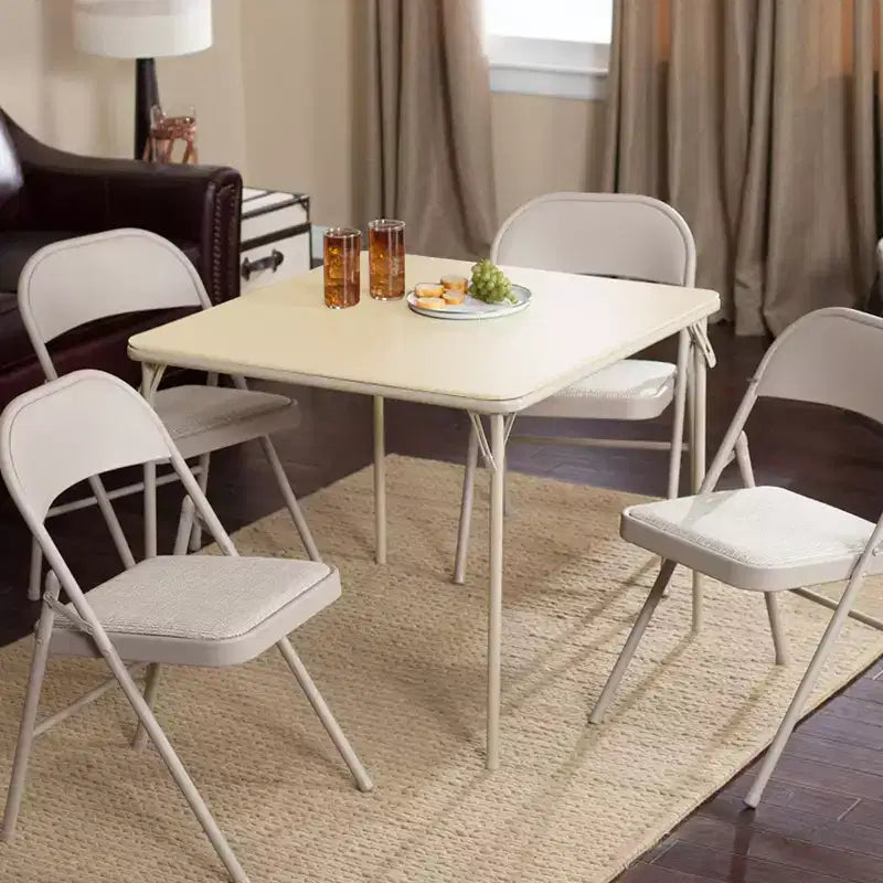 Tavolo pieghevole quadrato MECO Sudden Comfort 34 x 34 pollici in metallo per sala da pranzo/gioco