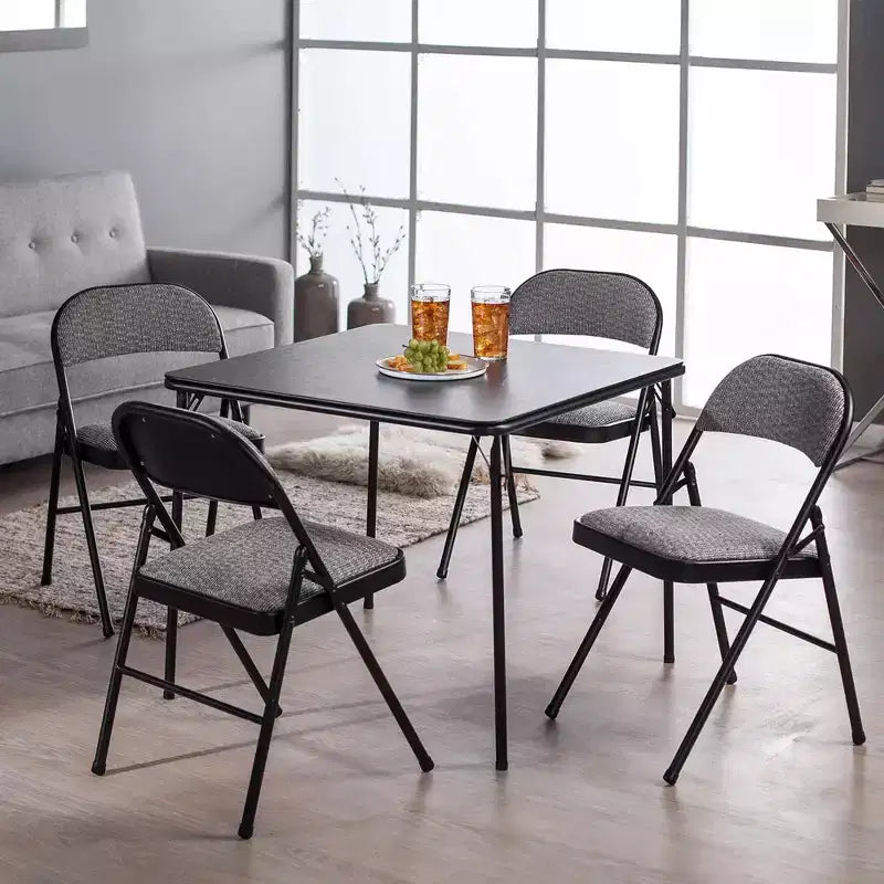 Tavolo pieghevole quadrato MECO Sudden Comfort 34 x 34 pollici in metallo per sala da pranzo/gioco