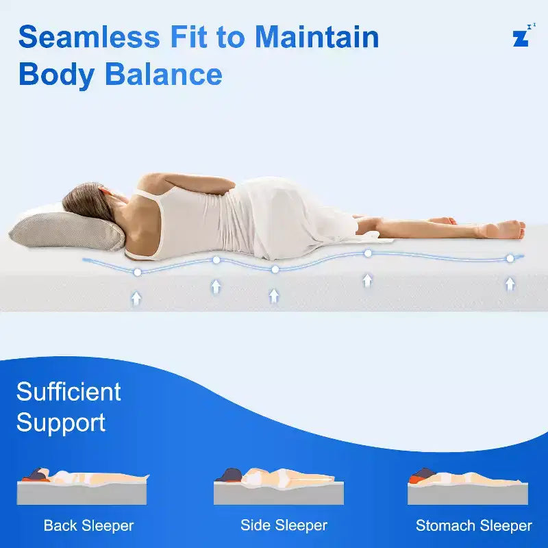 Materasso in memory foam con gel e carbone di bambù da 6 pollici FDW, materasso in memory foam al tè verde con confezione più comoda, certificato CertiPUR-US