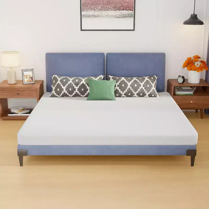 FDW Materasso in Memory Foam da 5 Pollici, Durezza Media, Certificato CertiPUR-US, Materasso in Scatola, Antidecubito, Senza Fibra di Vetro, Bianco