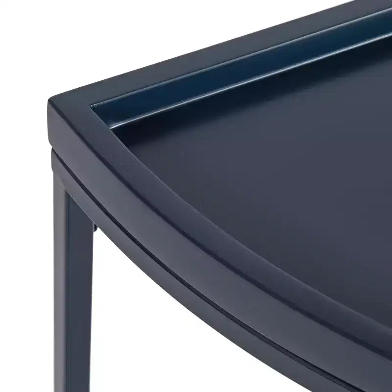 Tavolo Consolle Semicircolare Kate and Laurel Dorrah, 28x14x30, Blu Navy