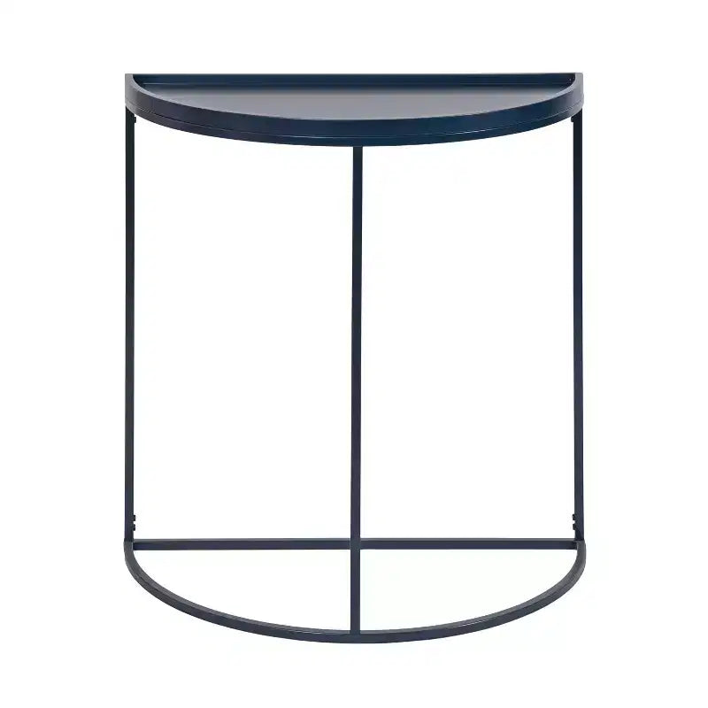 Tavolo Consolle Semicircolare Kate and Laurel Dorrah, 28x14x30, Blu Navy