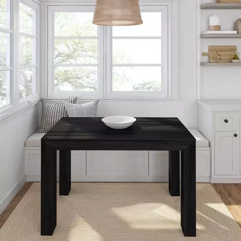 Plank+Beam 48 Tavolo da Pranzo Moderno per 4 Persone, Tavolo da Pranzo Rettangolare in Legno Massello per Cucina/Sala da Pranzo