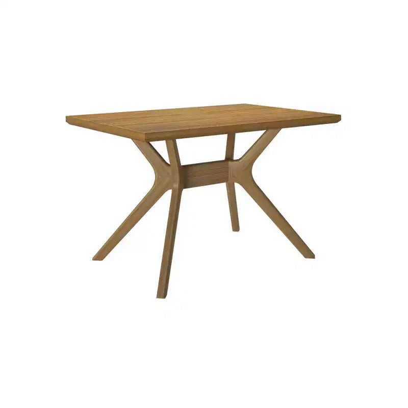 Tavolo da pranzo rettangolare per 6 persone Plank+Beam 48 Verso, gambe a croce in legno massello per cucina