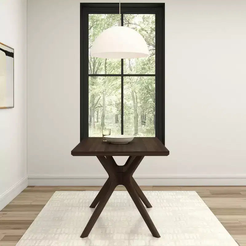 Tavolo da pranzo rettangolare per 6 persone Plank+Beam 48 Verso, gambe a croce in legno massello per cucina