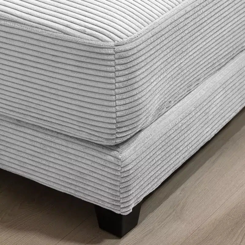 Pouf Hyleory in Velluto a Coste, Grande e Confortevole, per Camera da Letto, Soggiorno, Sala Allattamento