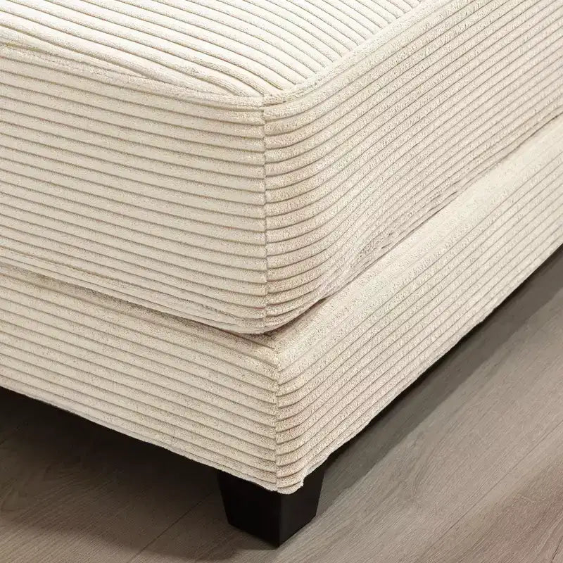 Pouf Hyleory in Velluto a Coste, Grande e Confortevole, per Camera da Letto, Soggiorno, Sala Allattamento