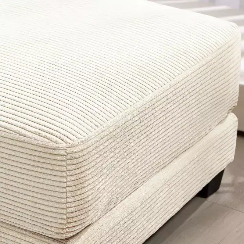 Pouf Hyleory in Velluto a Coste, Grande e Confortevole, per Camera da Letto, Soggiorno, Sala Allattamento
