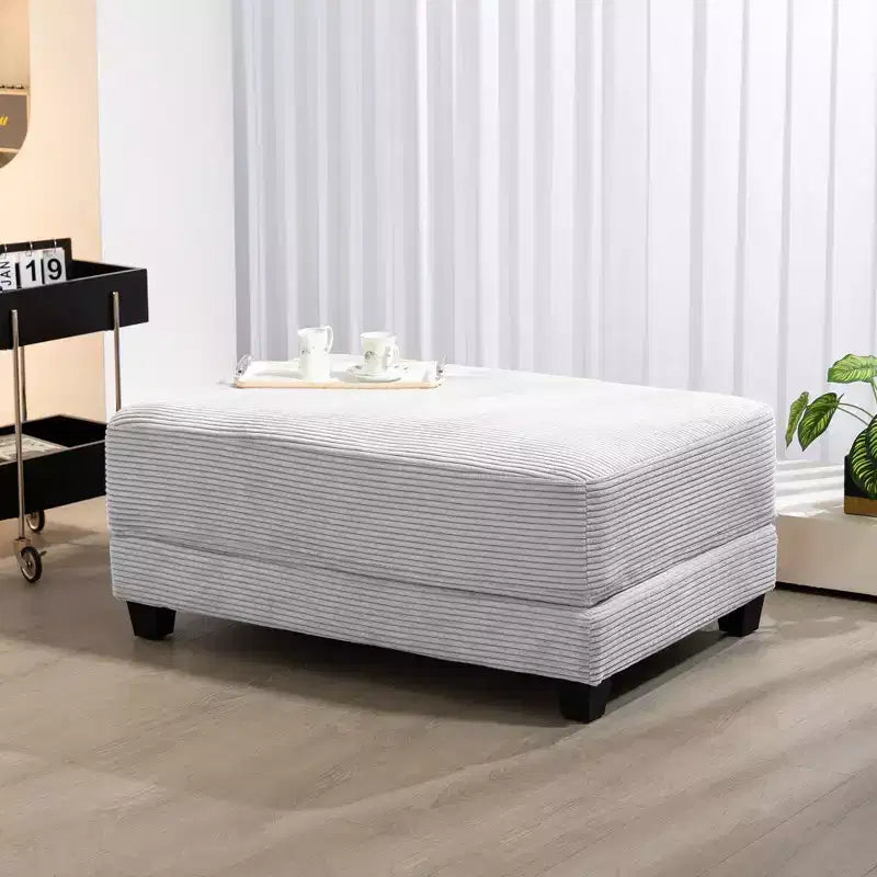 Pouf Hyleory in Velluto a Coste, Grande e Confortevole, per Camera da Letto, Soggiorno, Sala Allattamento
