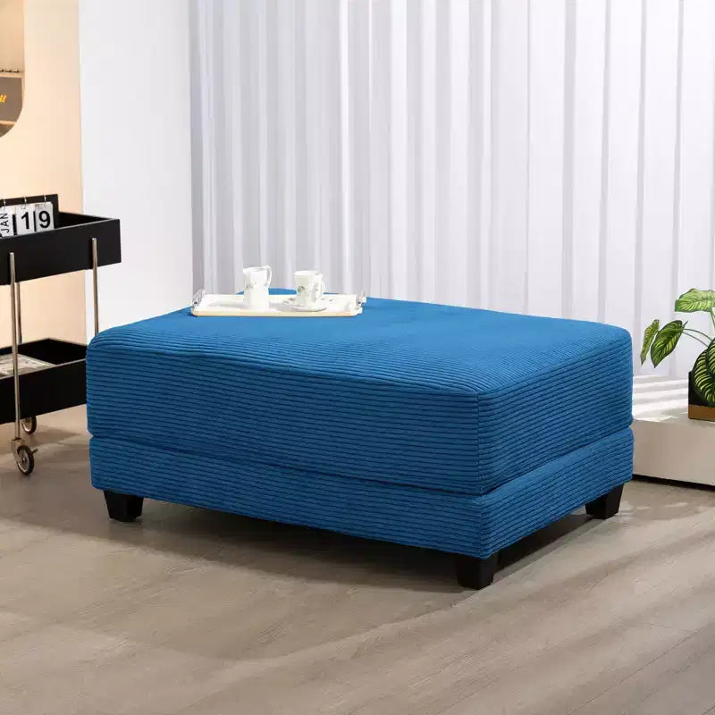 Pouf Hyleory in Velluto a Coste, Grande e Confortevole, per Camera da Letto, Soggiorno, Sala Allattamento