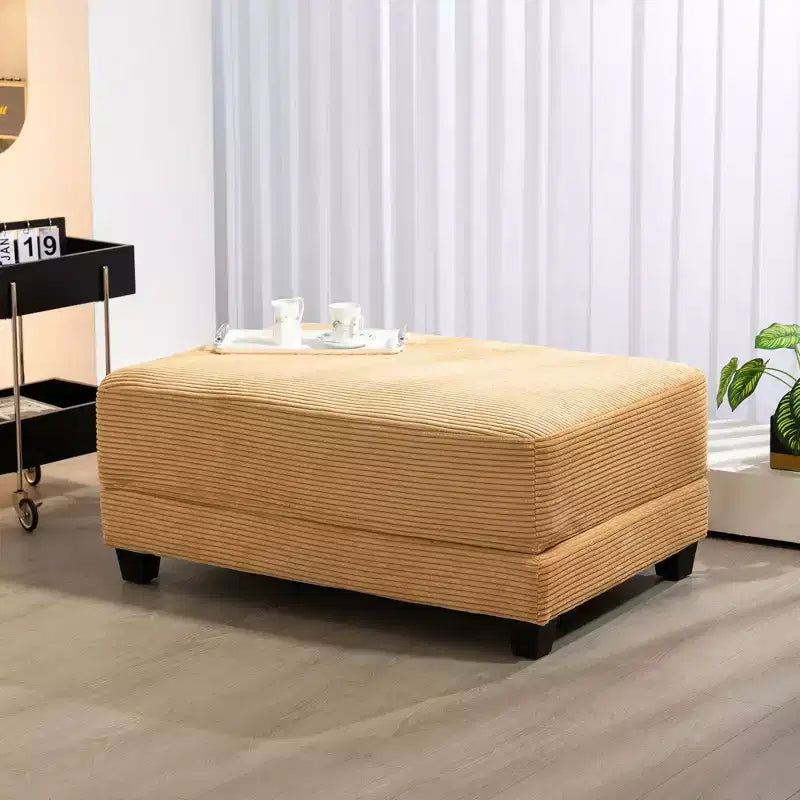 Pouf Hyleory in Velluto a Coste, Grande e Confortevole, per Camera da Letto, Soggiorno, Sala Allattamento
