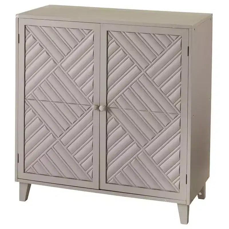 Mobiletto a 2 ante The Lakeside Collection con motivo a spina di pesce