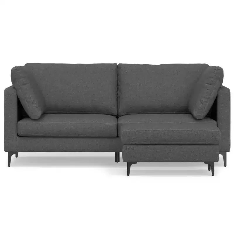 Divano WyndenHall Lana 76" con pouf, stile Mid-Century