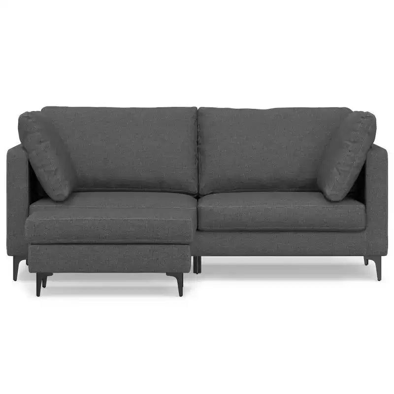 Divano WyndenHall Lana 76" con pouf, stile Mid-Century