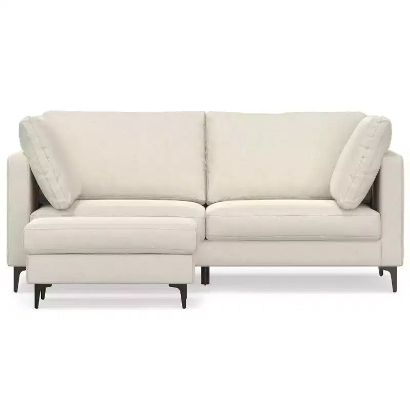 Divano WyndenHall Lana 76" con pouf, stile Mid-Century