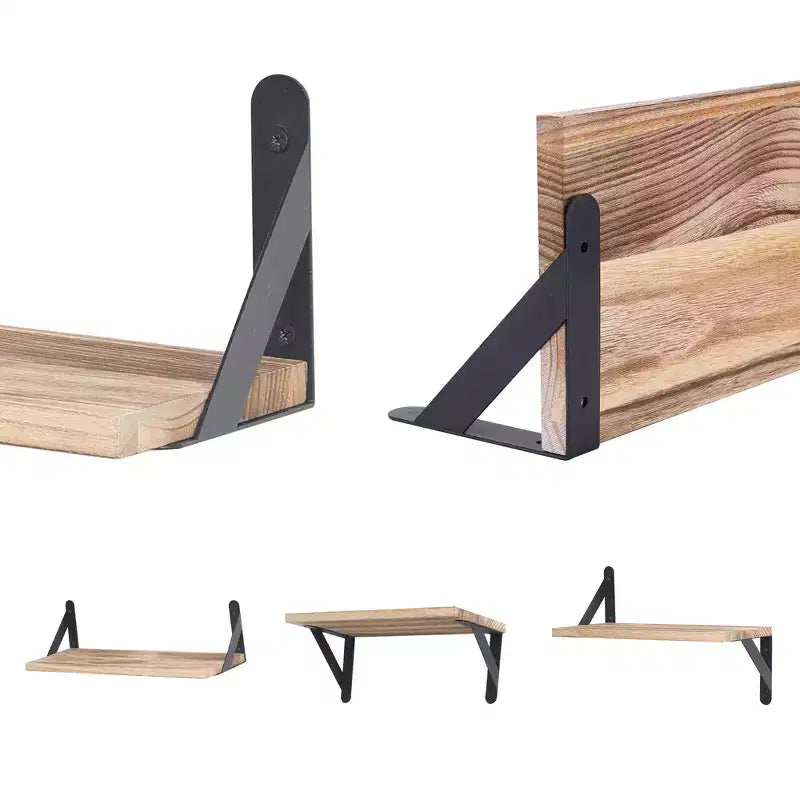 Unique Bargains Mensole galleggianti in legno da parete per bagno camera da letto, 4 pz