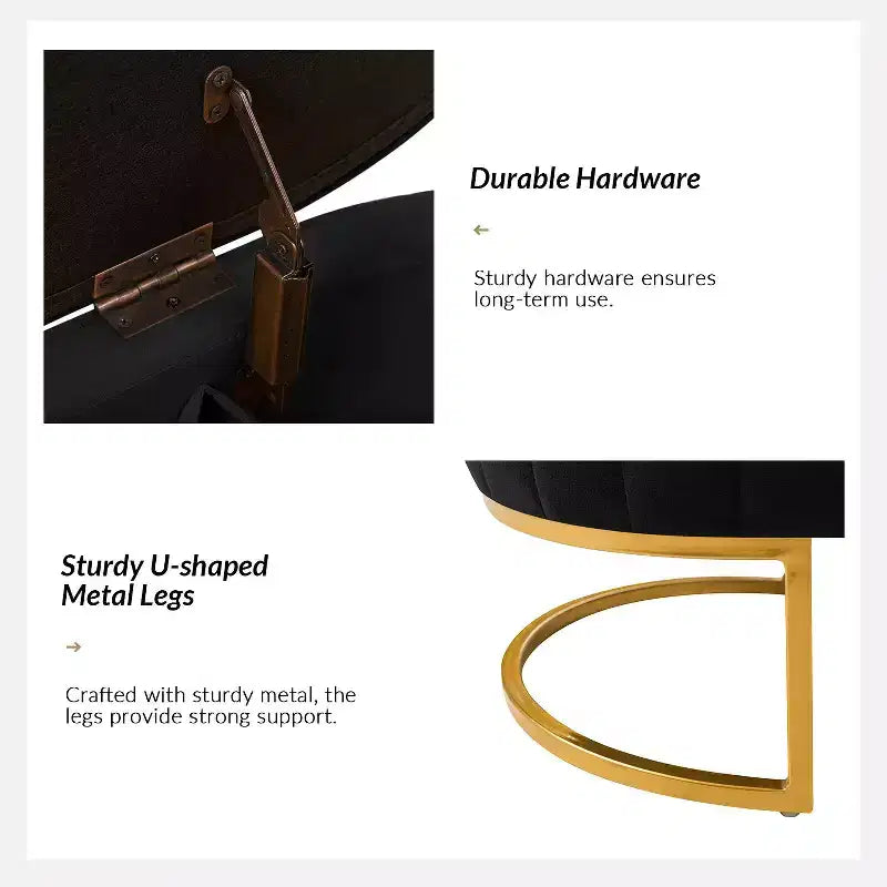 Panca contenitore Bernardo con scomparti interni e motivo trapuntato a canali|ART OF LIVING DESIGNS