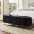 Panca contenitore Bernardo con scomparti interni e motivo trapuntato a canali|ART OF LIVING DESIGNS