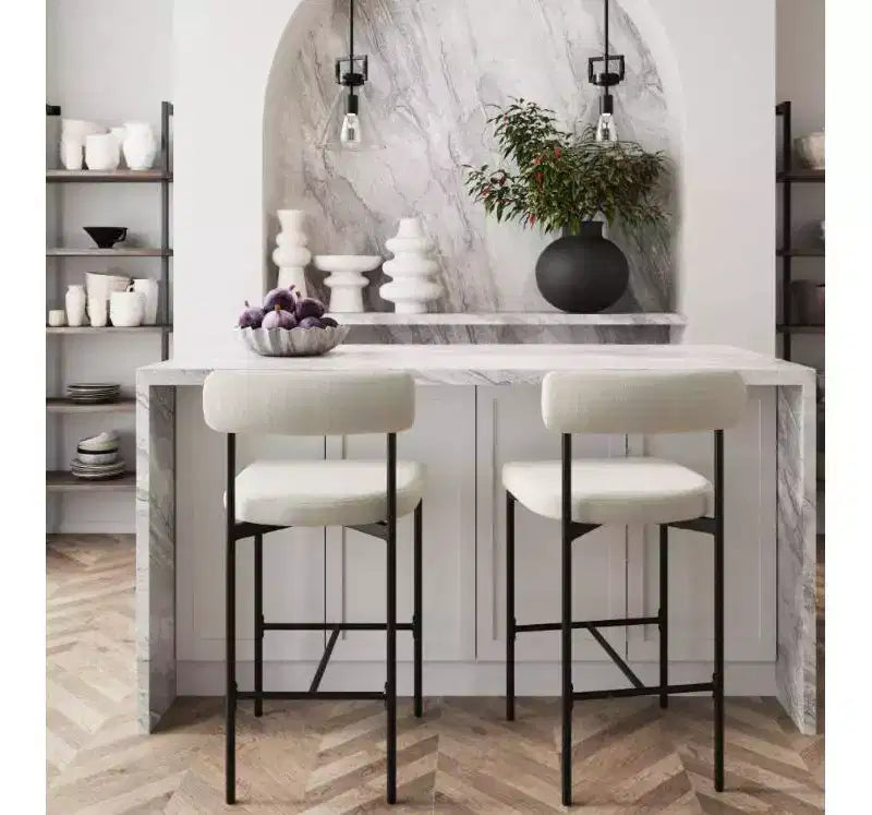 Nathan James Set di 2 sgabelli da bar altezza bancone Dahlia