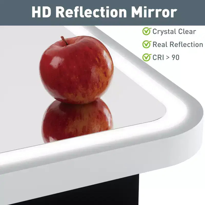 HBEZON Mobiletto a Specchio da Bagno con Luci a LED, Installazione a Incasso o a Parete, Funzione Anti-Appannamento, Dimmerabile, 3 Modalità di Illuminazione, Funzione Memoria