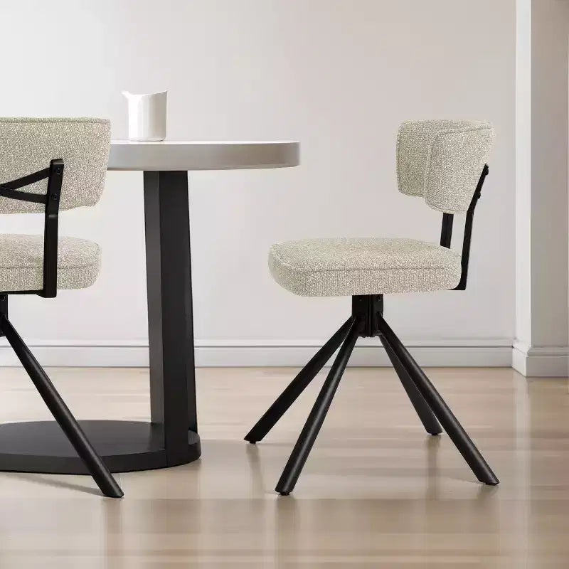 Subrtex Sedie da pranzo set di 2 sedie da cucina moderne in tessuto Sedie d'accento con gambe in metallo nero