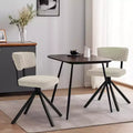 Subrtex Sedie da pranzo set di 2 sedie da cucina moderne in tessuto Sedie d'accento con gambe in metallo nero