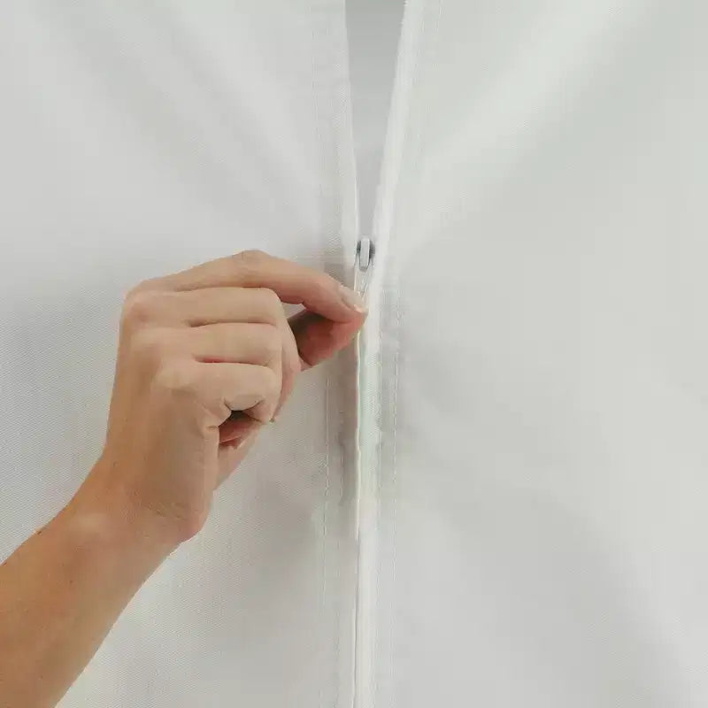 Sacca per bucato da appendere alla porta, in tela lavabile con manico ad anello